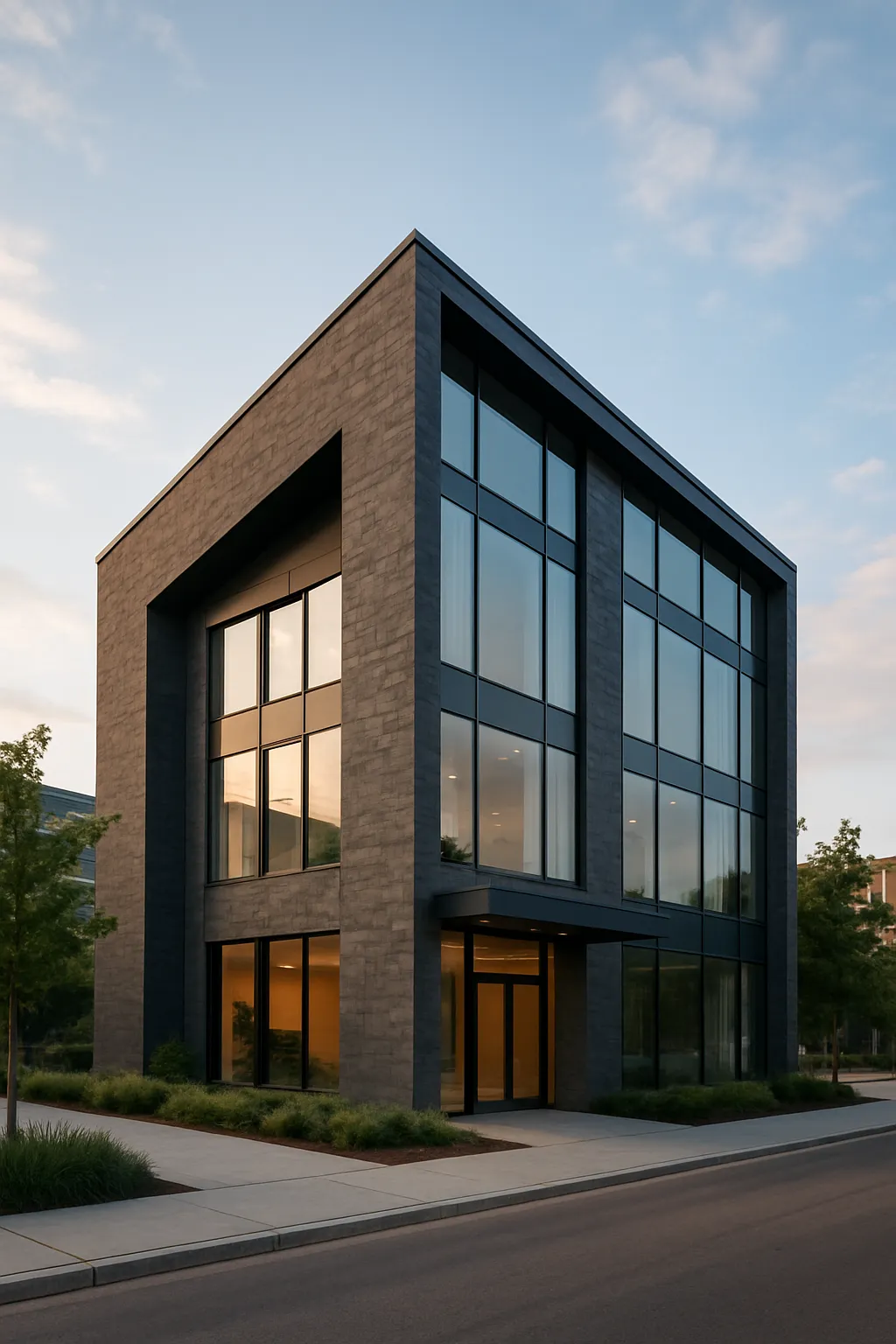 Moderne nieuwbouwwoning met strakke architectuur