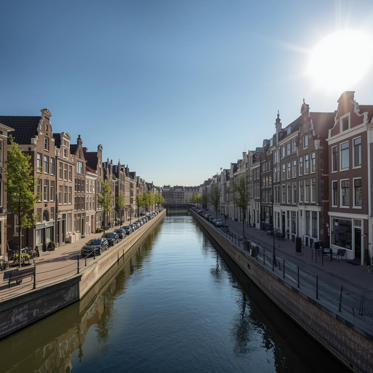 Maak een foto van de stad Haarlem